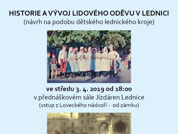 Přednáška o vývoji lidového oděvu v Lednici